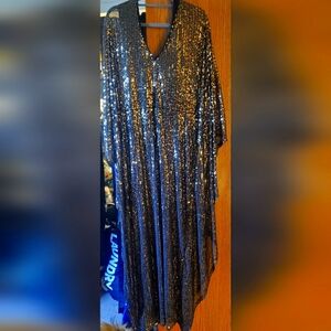 Black and Gold sequin dress